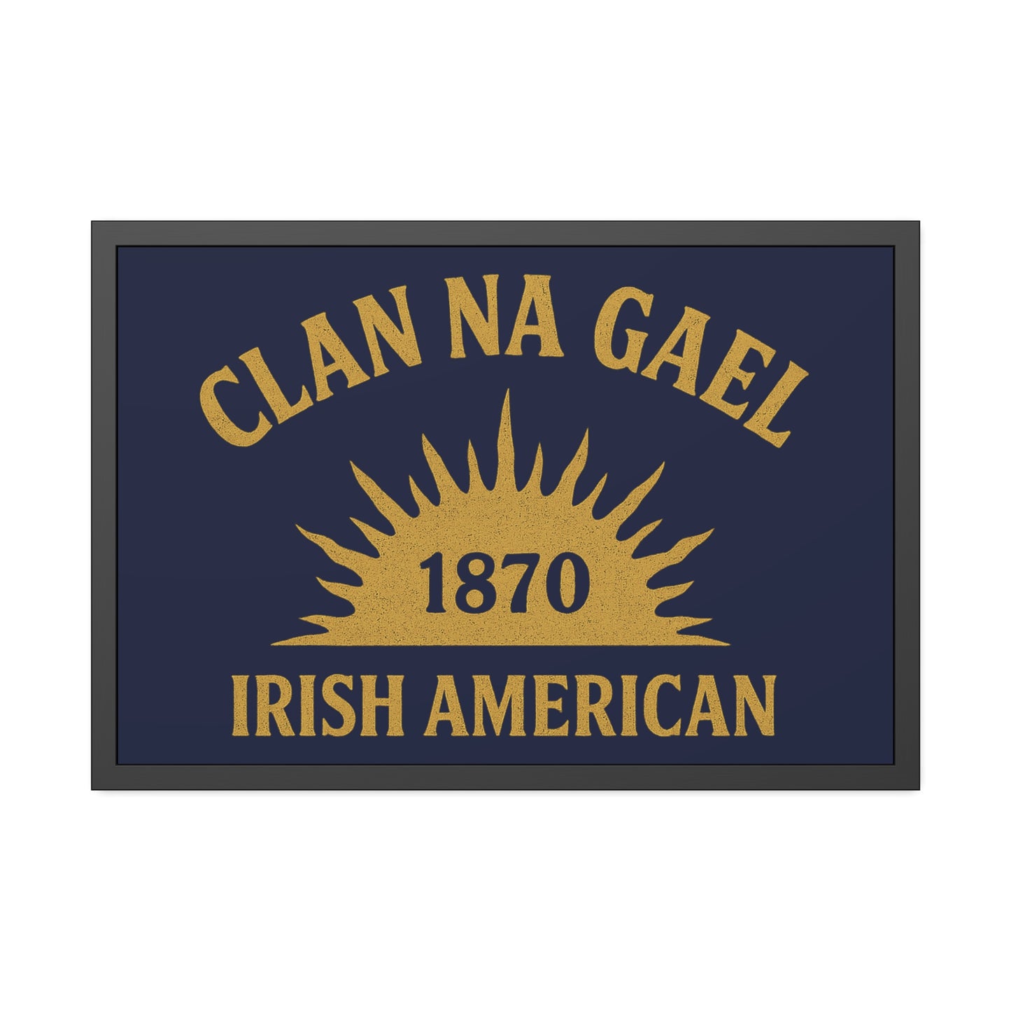 "Clan na Gael - Irish American", Framed Paper Poster (Mariana Blue)