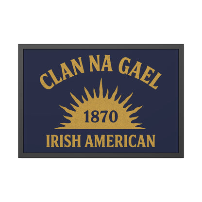 "Clan na Gael - Irish American", Framed Paper Poster (Mariana Blue)