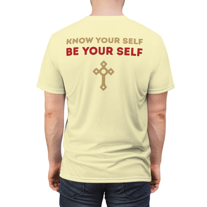"Know Your Self", Unisex T-shirt (Primrose Light)