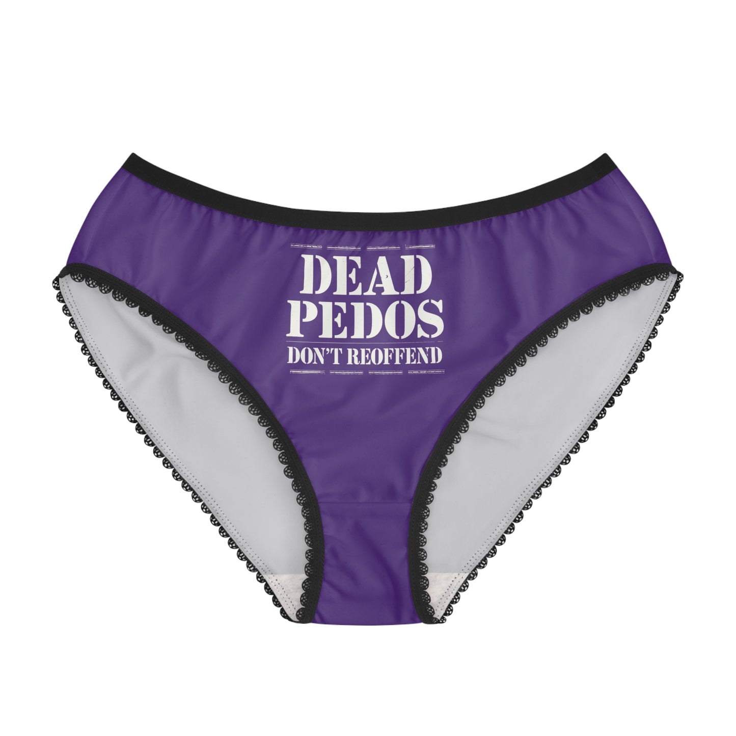 "Dead Pedos Don't Re-Offend", Women's Briefs (Deep Purple)