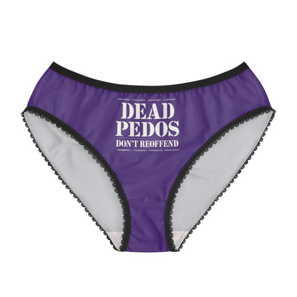 "Dead Pedos Don't Re-Offend", Women's Briefs (Deep Purple)