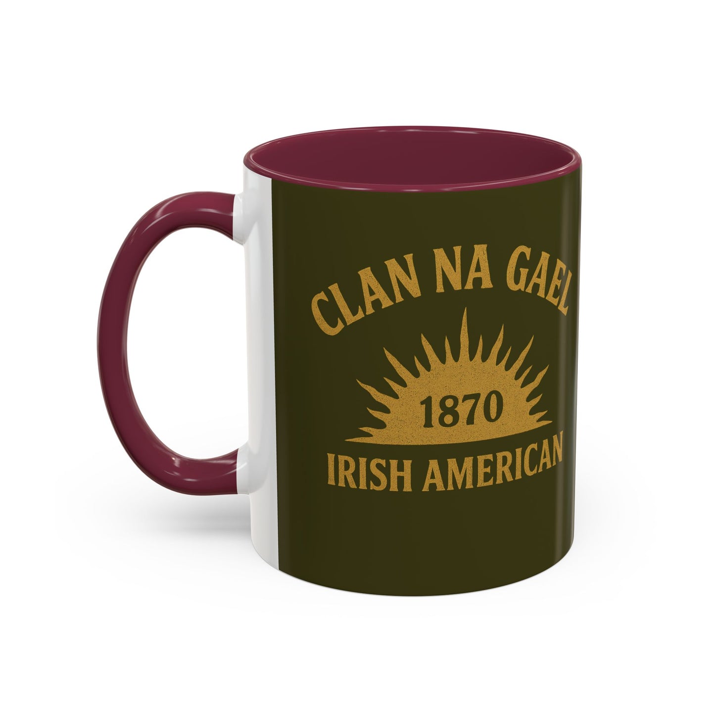 "Clan na Gael - Irish American", Colorful Mugs (11oz, 15oz) (Fianna Green)