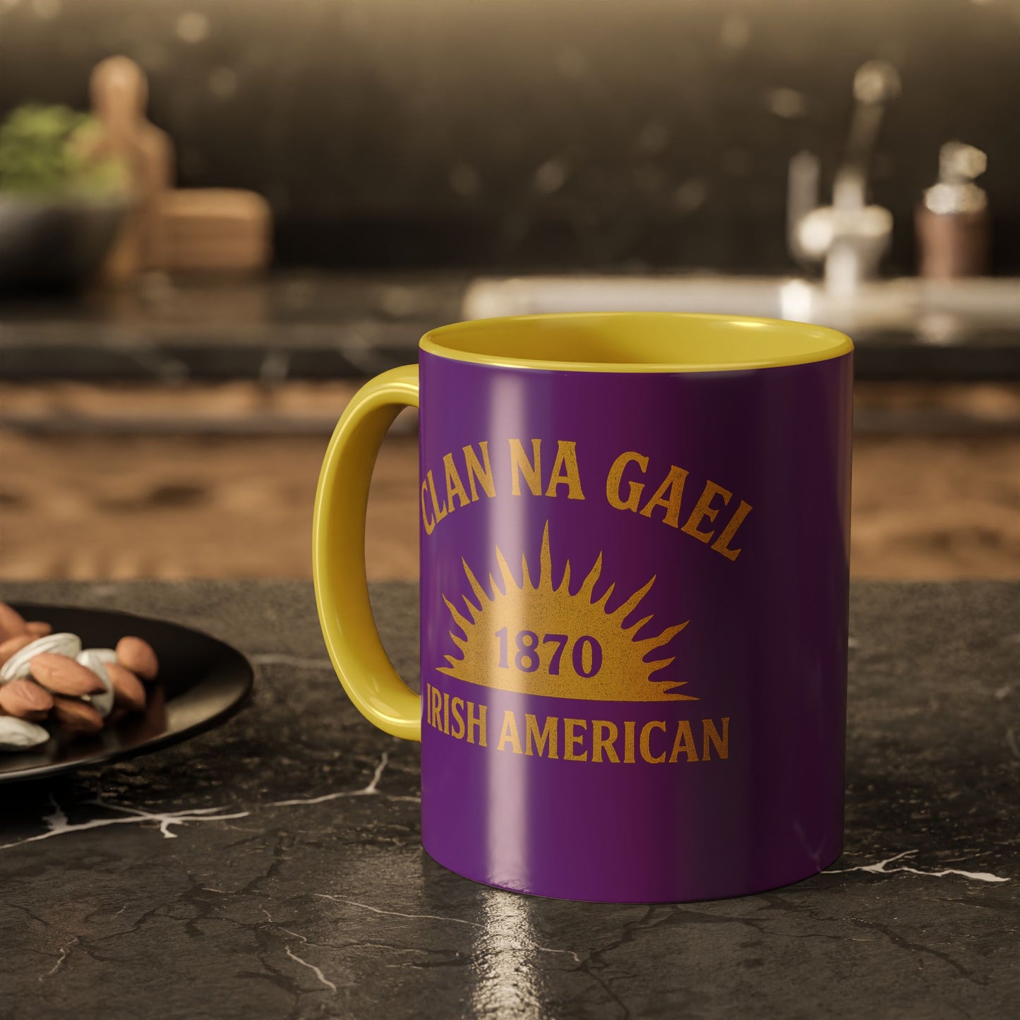 "Clan na Gael - Irish American", Colorful Mugs (11oz, 15oz) (Vesper Violet)