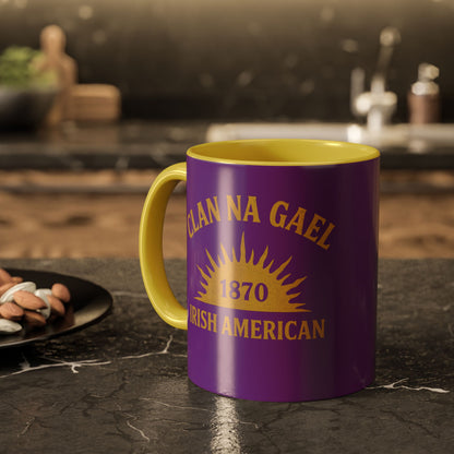 "Clan na Gael - Irish American", Colorful Mugs (11oz, 15oz) (Vesper Violet)