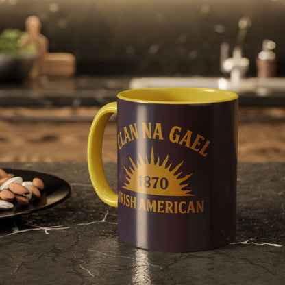 "Clan na Gael - Irish American", Colorful Mugs (11oz, 15oz) (Purple Verbena)