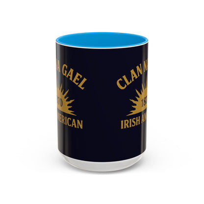 "Clan na Gael - Irish American", Colorful Mugs (11oz, 15oz) (Black Rock Blue)