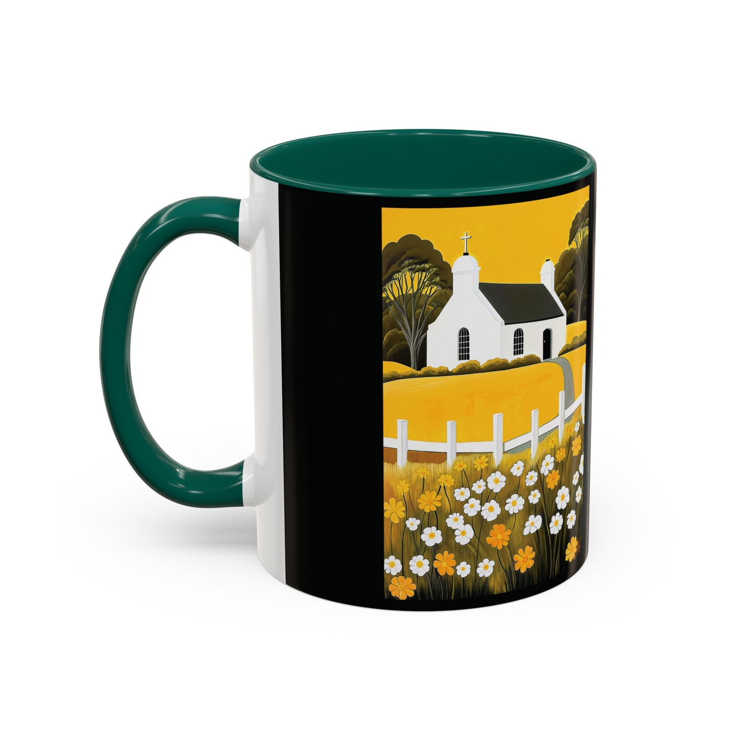 "Eaglais a’ Bhuidhe (Gaelic) - The Church of Golden Hope (English)", Colorful Mugs (11oz & 15oz)