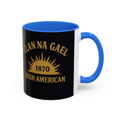 "Clan na Gael - Irish American", Colorful Mugs (11oz, 15oz) (Raven Black)