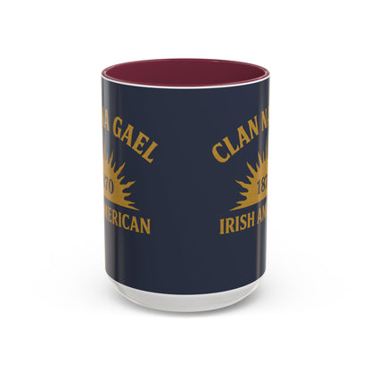 "Clan na Gael - Irish American", Colorful Mugs (11oz, 15oz) (Blue Burka Grey)