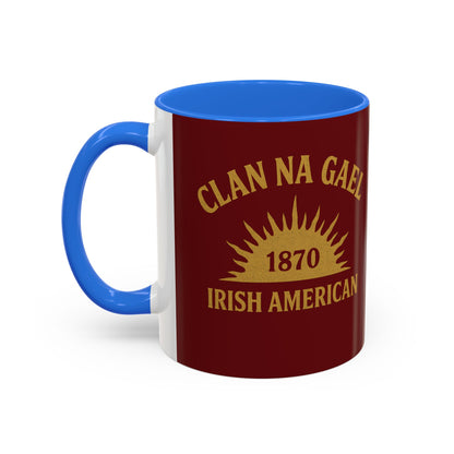"Clan na Gael - Irish American", Colorful Mugs (11oz, 15oz) (Palladius Red)