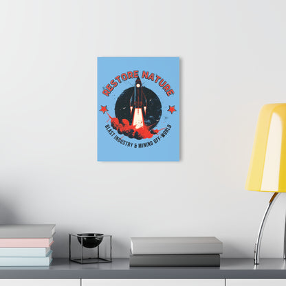 "Restore Nature", Acrylic Wall Prints (French Cleat Hanging) (Sky Blue)