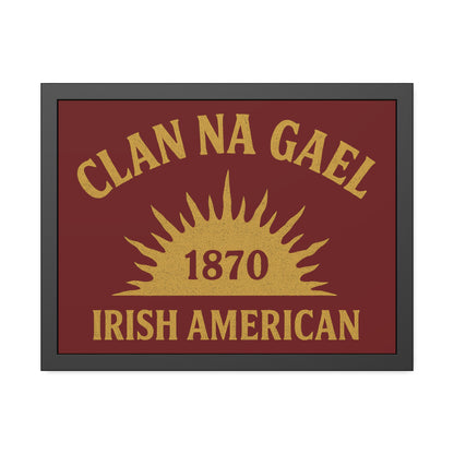 "Clan na Gael - Irish American", Framed Paper Poster (Palladius Red)