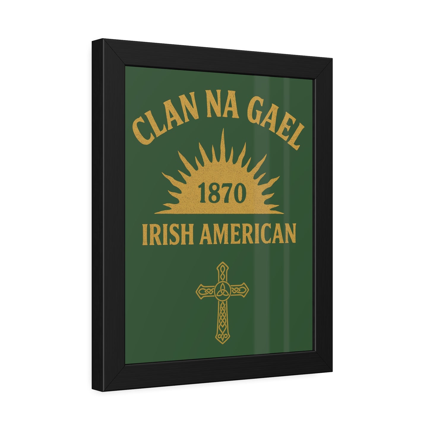 "Clan na Gael - Irish American", Framed Paper Poster (Brithemain Green)