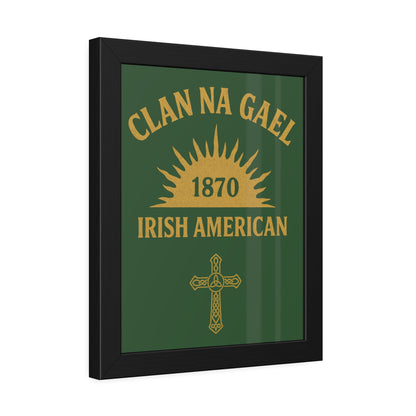 "Clan na Gael - Irish American", Framed Paper Poster (Brithemain Green)