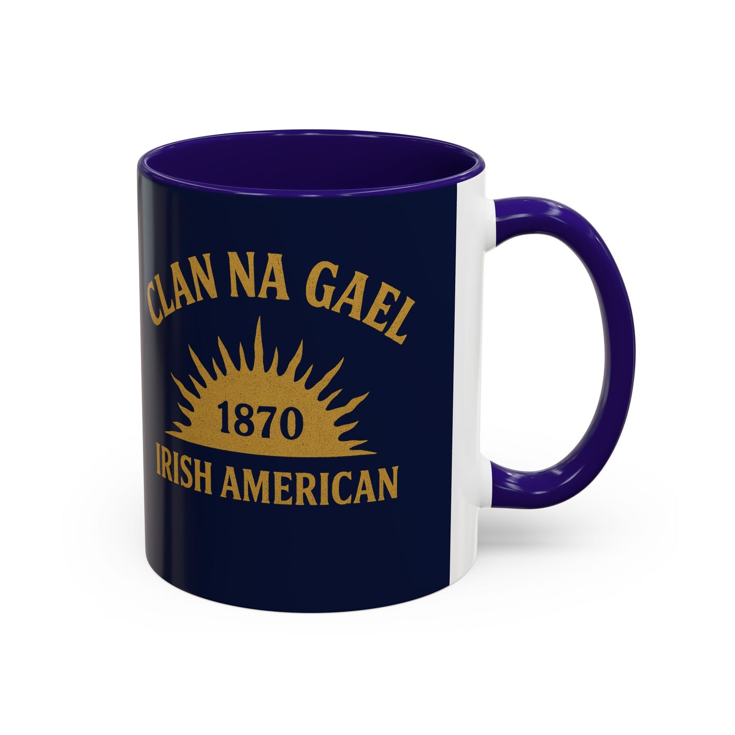 "Clan na Gael - Irish American", Colorful Mugs (11oz, 15oz) (Mariana Blue)
