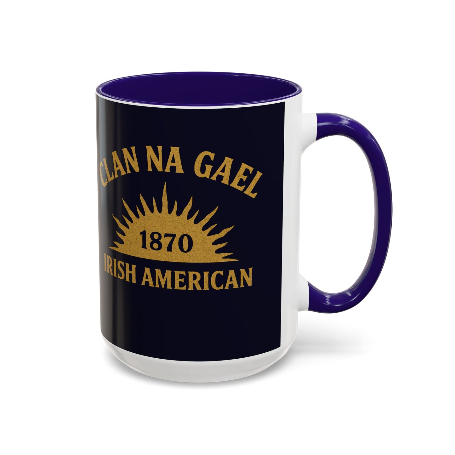 "Clan na Gael - Irish American", Colorful Mugs (11oz, 15oz) (Black Rock Blue)