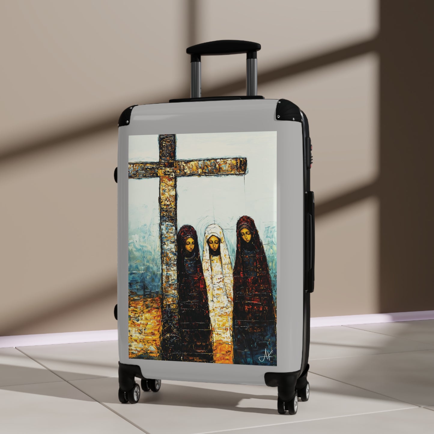 "At-the-Foot of the Cross - John 19:25", Suitcases (Light Grey)