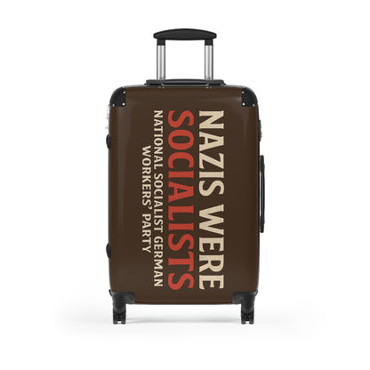 "Nazis were Socialists", Suitcase (Dark Chocolate Brown)