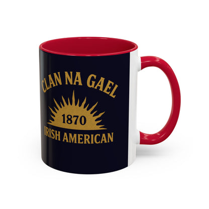 "Clan na Gael - Irish American", Colorful Mugs (11oz, 15oz) (Black Rock Blue)