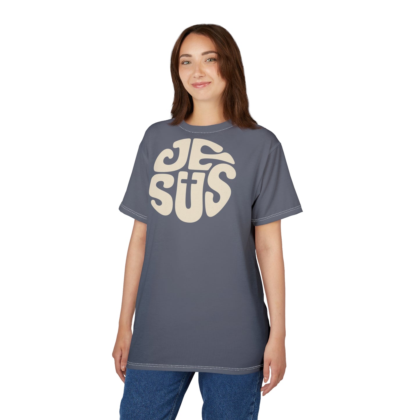 "Retro Jesus", Unisex T-shirt (Hong Kong Skyline)