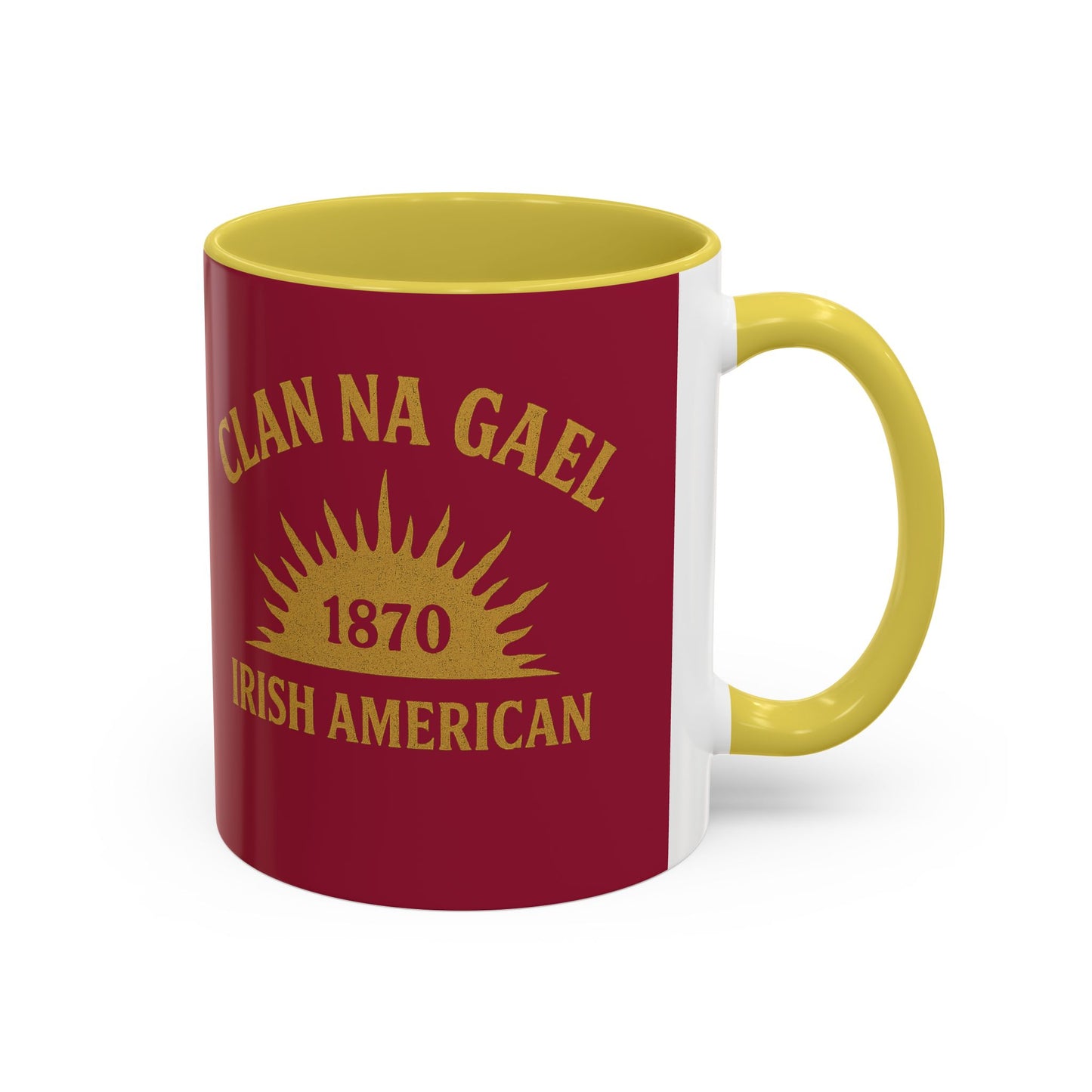 "Clan na Gael - Irish American", Colorful Mugs (11oz, 15oz) (Fénechas Red)