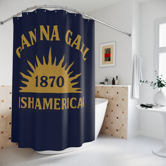 "Clan na Gael - Irish American", Shower Curtains (Mariana Blue)