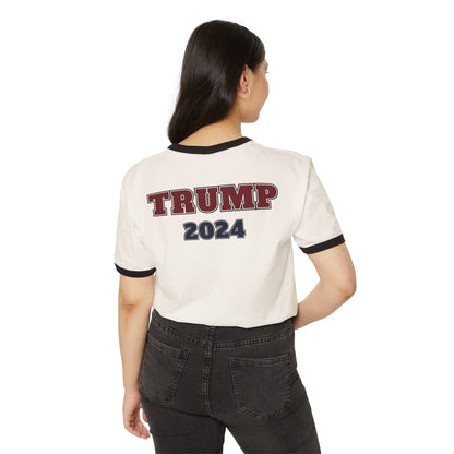"TRUMP - 2024", Unisex Cotton Ringer T-Shirt - Historical Collectible