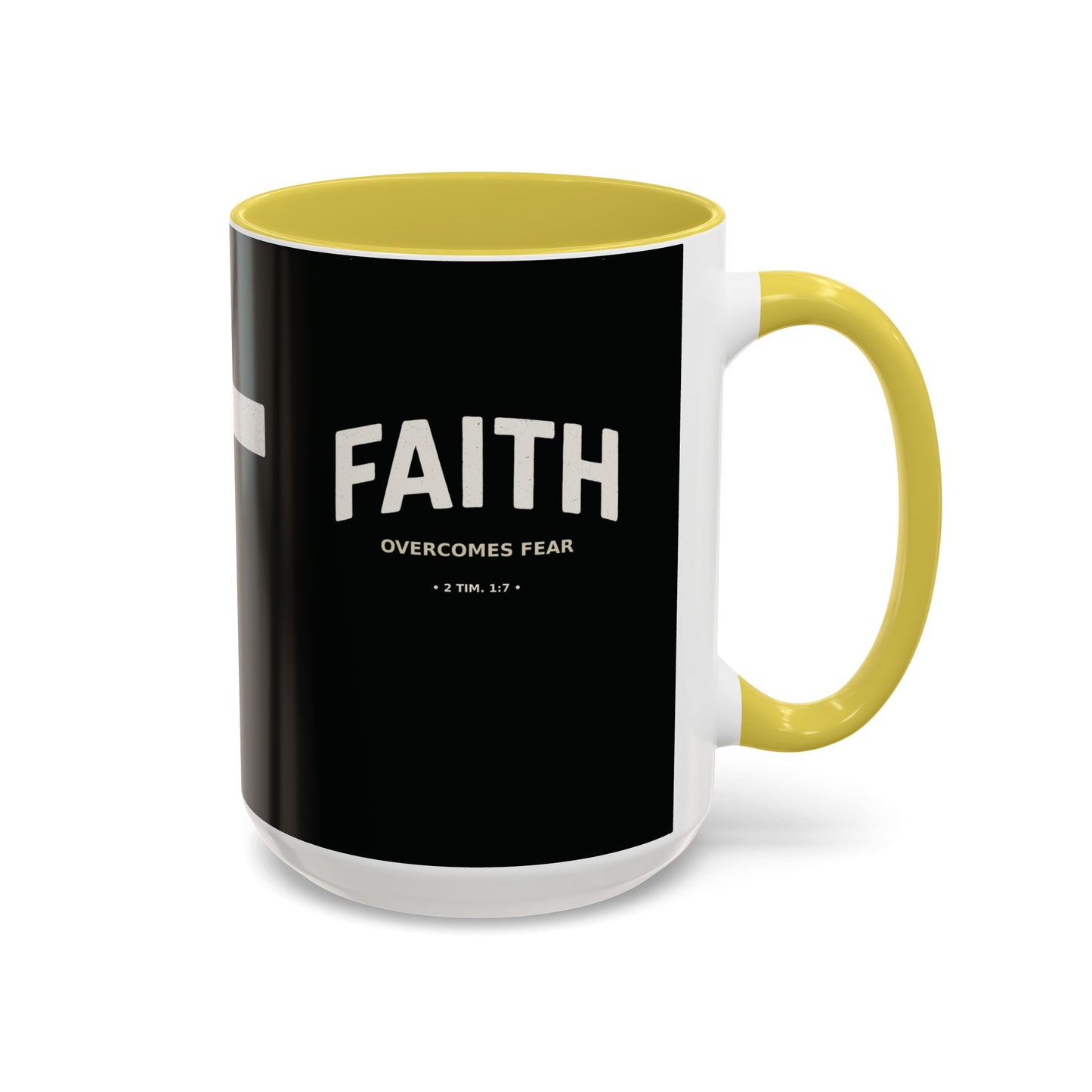 "Faith Overcomes Fear", Colorful Mugs (11oz, 15oz)