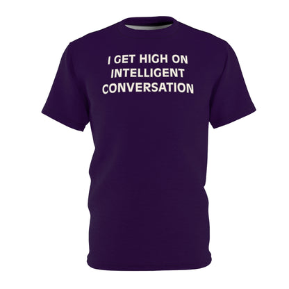 "Intelligent Conversation", Unisex T-shirt (Academic Purple)