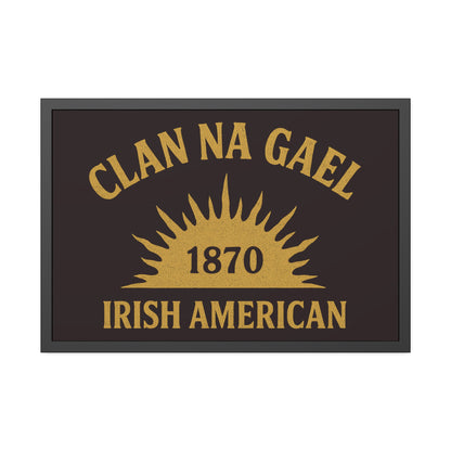 "Clan na Gael - Irish American", Framed Paper Poster (Seal Brown)
