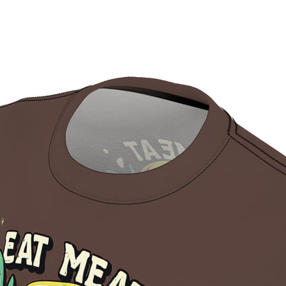 "Eat Meat & Be Healthy", Unisex T-shirt (Zanzibar Brown)