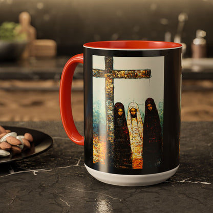 "At-the-Foot of the Cross - John 19:25", Colorful Mugs (11oz & 15oz)