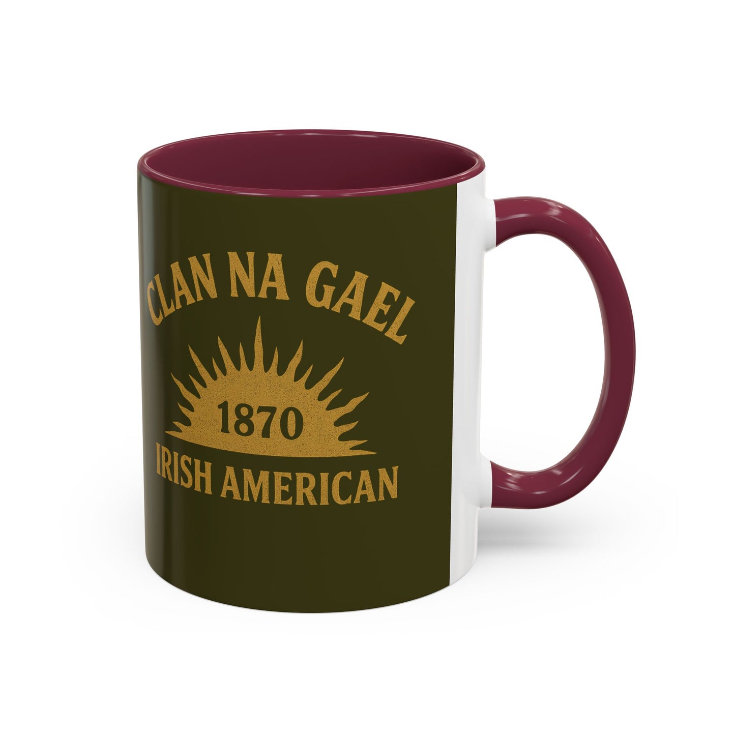 "Clan na Gael - Irish American", Colorful Mugs (11oz, 15oz) (Fianna Green)