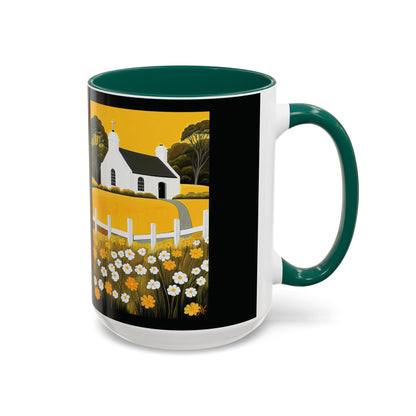 "Eaglais a’ Bhuidhe (Gaelic) - The Church of Golden Hope (English)", Colorful Mugs (11oz & 15oz)