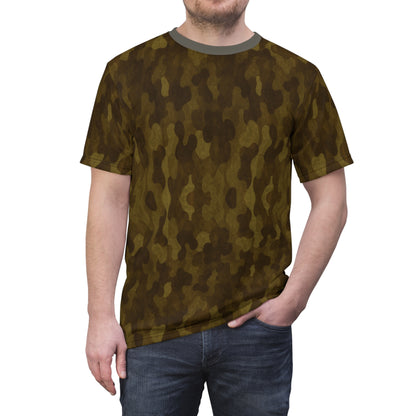 "Swamp Recon Camouflage", Unisex Tee (Mistroot Grey Collar)