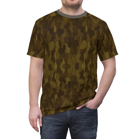 "Swamp Recon Camouflage", Unisex Tee (Mistroot Grey Collar)