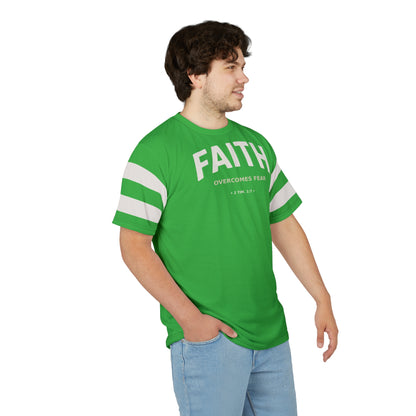 "Faith Overcomes Fear", Unisex Tee (Lime Green)