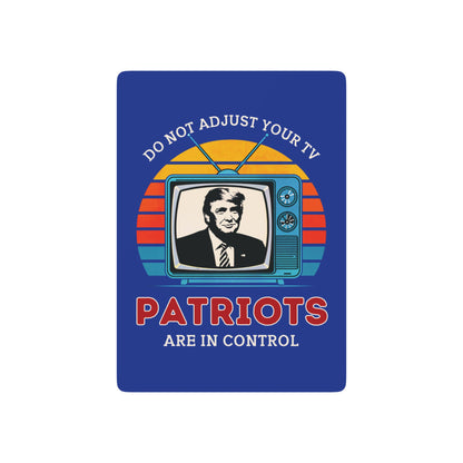 "Patriots are in Control" #01, Political Playing Cards (Patriot Blue)
