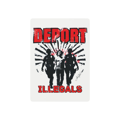 "Deport Illegals", Cultural Playing Cards (Pure White)