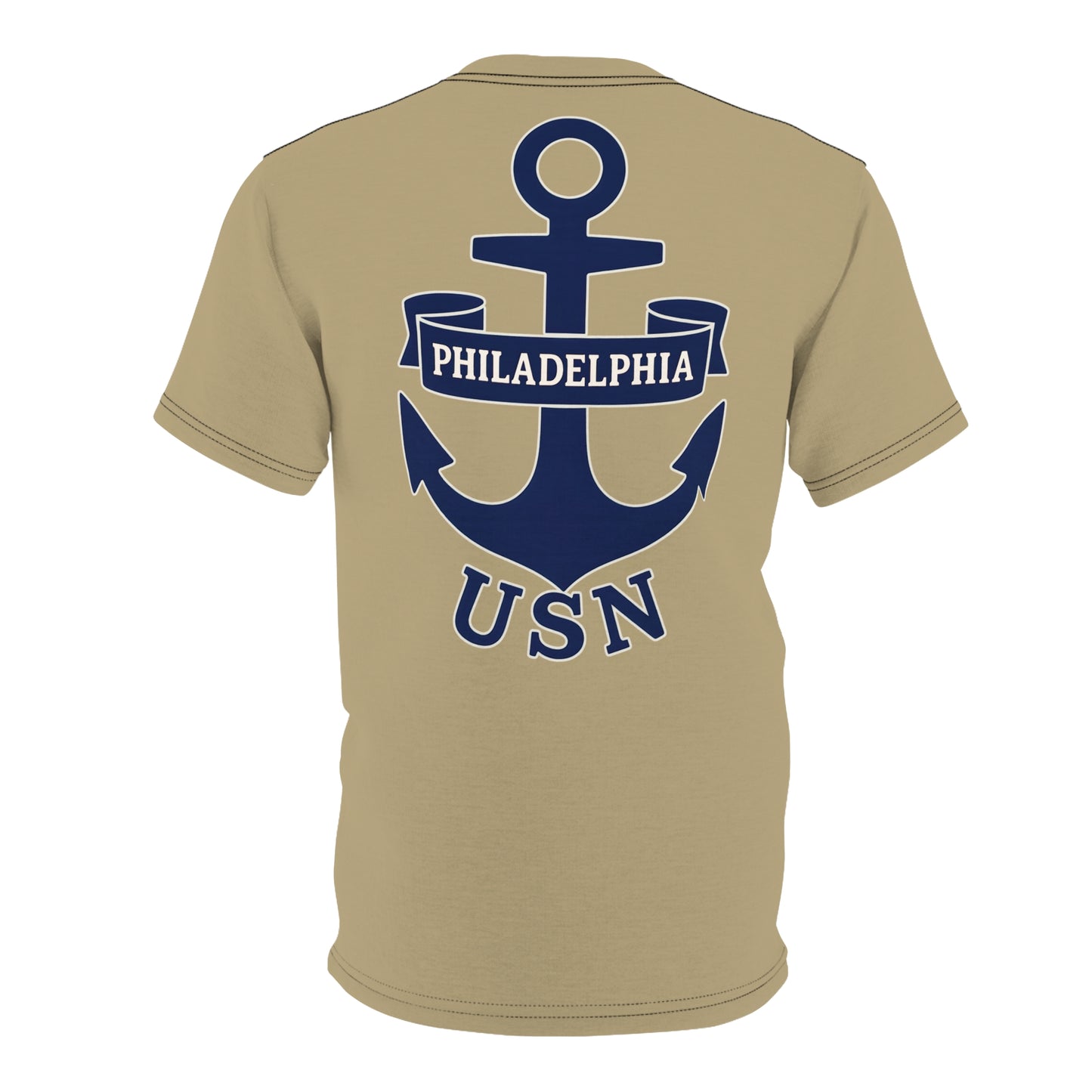 "USN Anchor", Unisex T-shirt (Service Khaki)