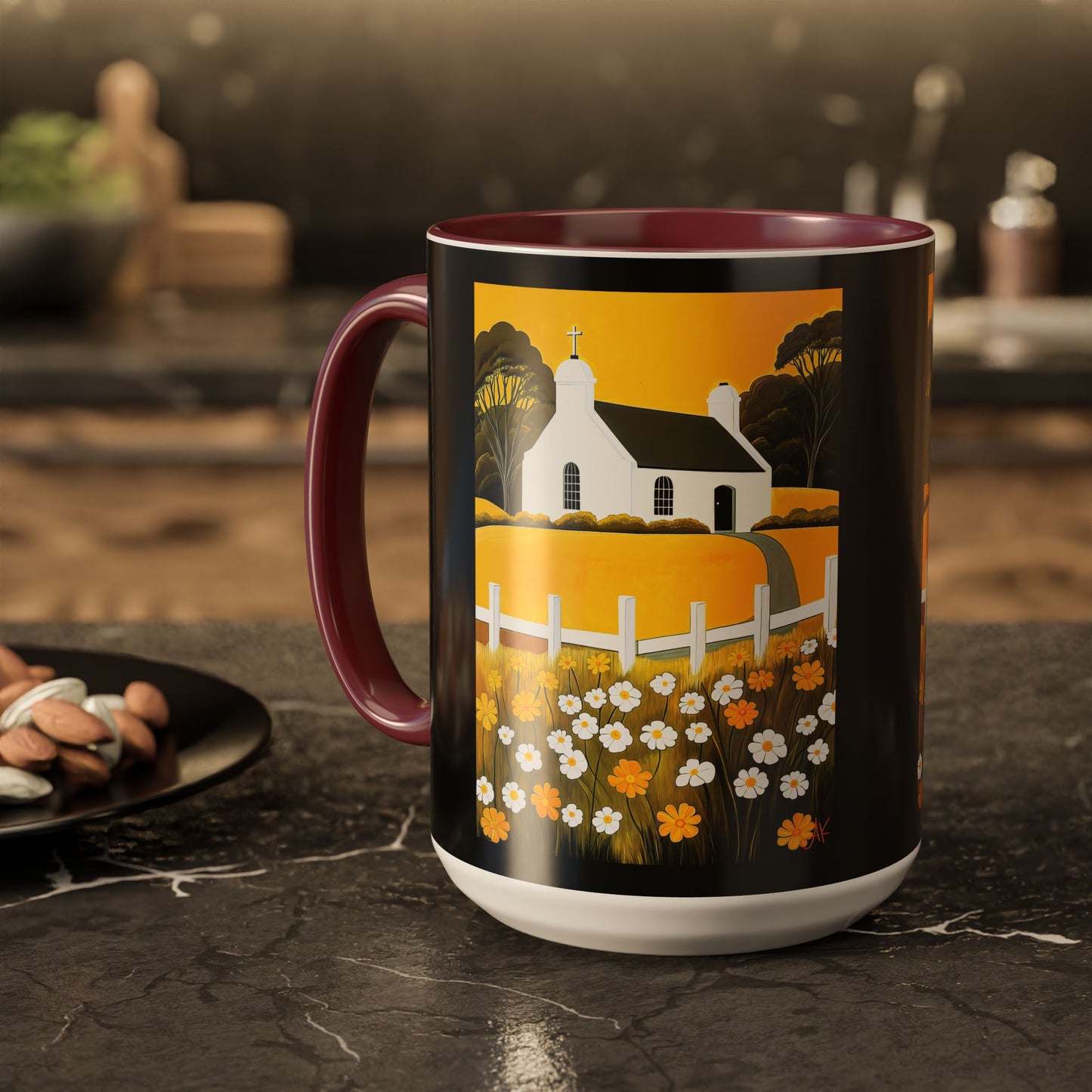 "Eaglais a’ Bhuidhe (Gaelic) - The Church of Golden Hope (English)", Colorful Mugs (11oz & 15oz)