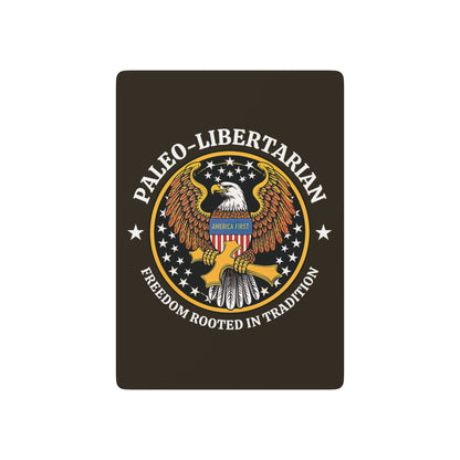 "Paleo-Libertarian" #01, Political Playing Cards (Ancient Brown)
