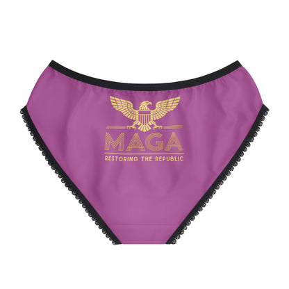 "MAGA - Restoring the Republic", Women's Briefs (Fuchsia)