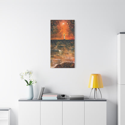 "Beacon in the Rings of Night", Fine Art Matte Canvas, Stretched, 1.25"