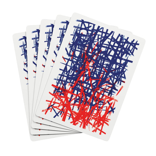 "Turning Tide", Fine Abstract Art Playing Cards (Pure White)