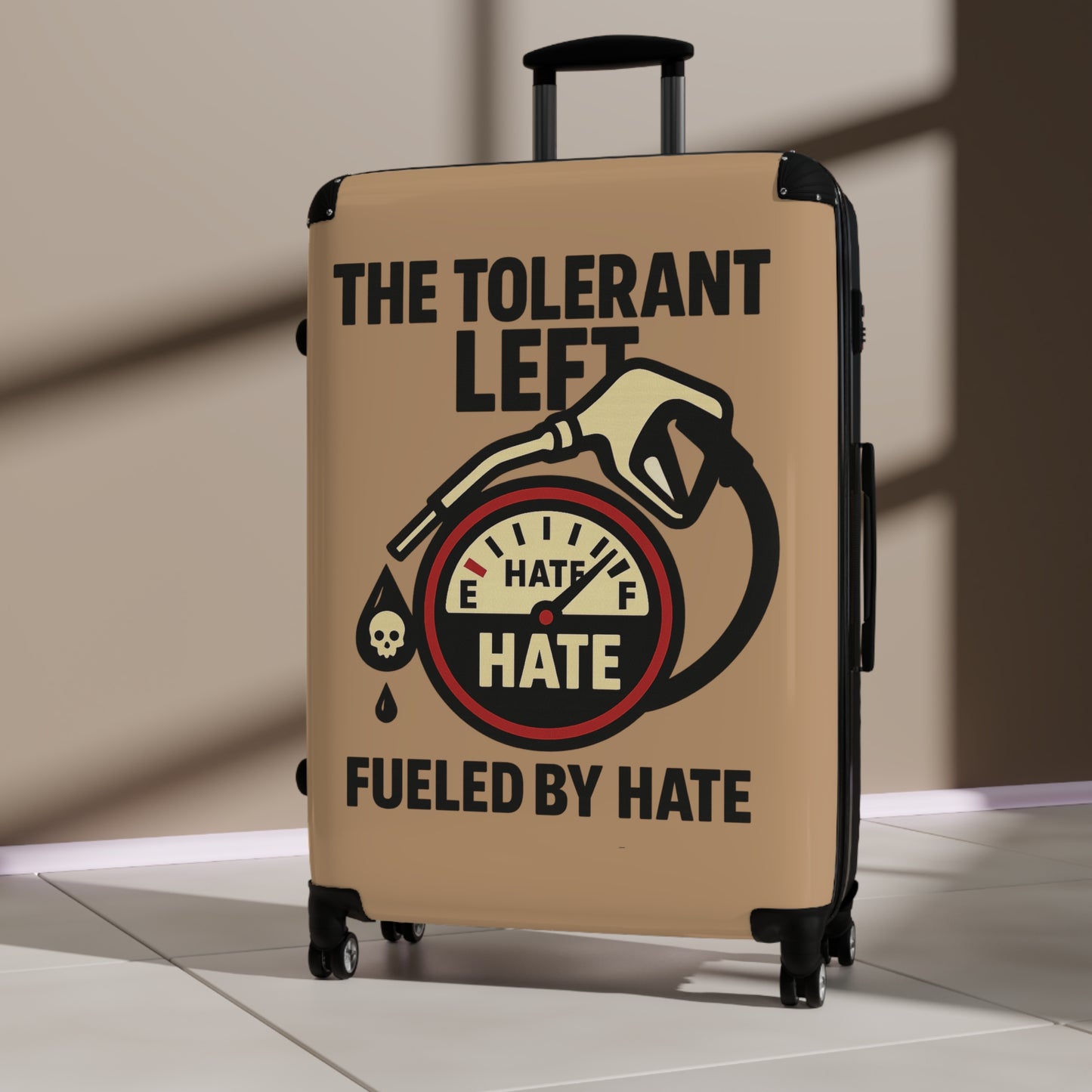 "The Tolerant Left", Suitcase (Camel Brown)