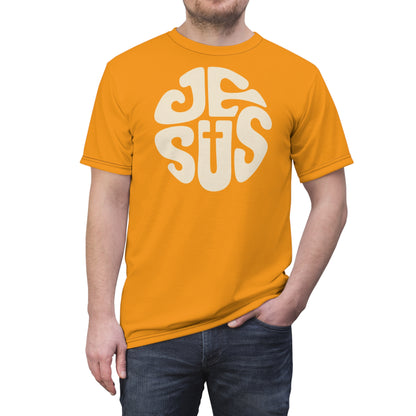 "Retro Jesus", Unisex T-shirt (Dutch Orange)