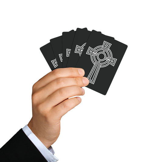 "A Simple High Cross", Christian Playing Cards (Void Black)