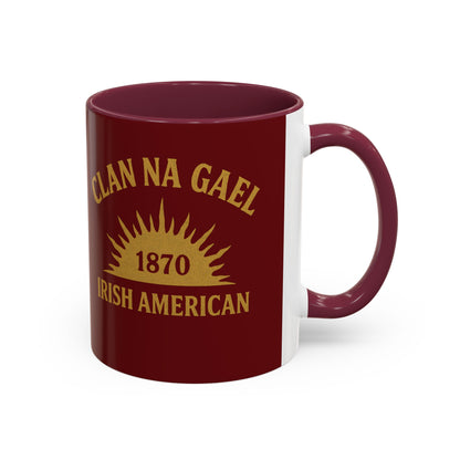 "Clan na Gael - Irish American", Colorful Mugs (11oz, 15oz) (Palladius Red)