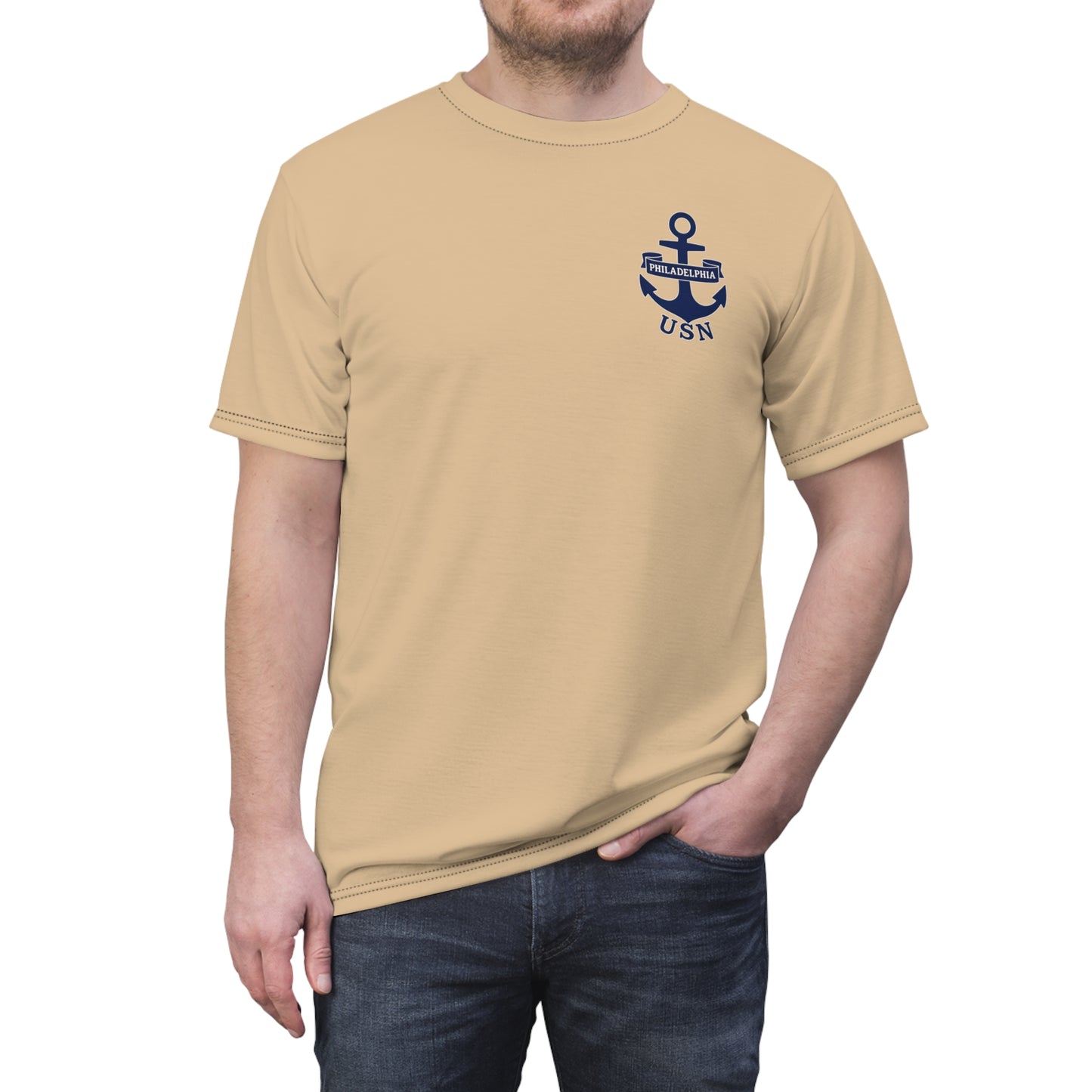 "USN Anchor", Unisex T-shirt (Sailor's Rope)